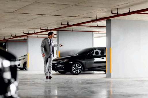 Ramped parking at Shikara Heights, Sion East