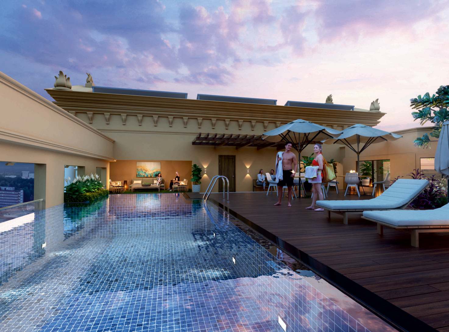 Swimming pool at Shikara Heights, Sion East