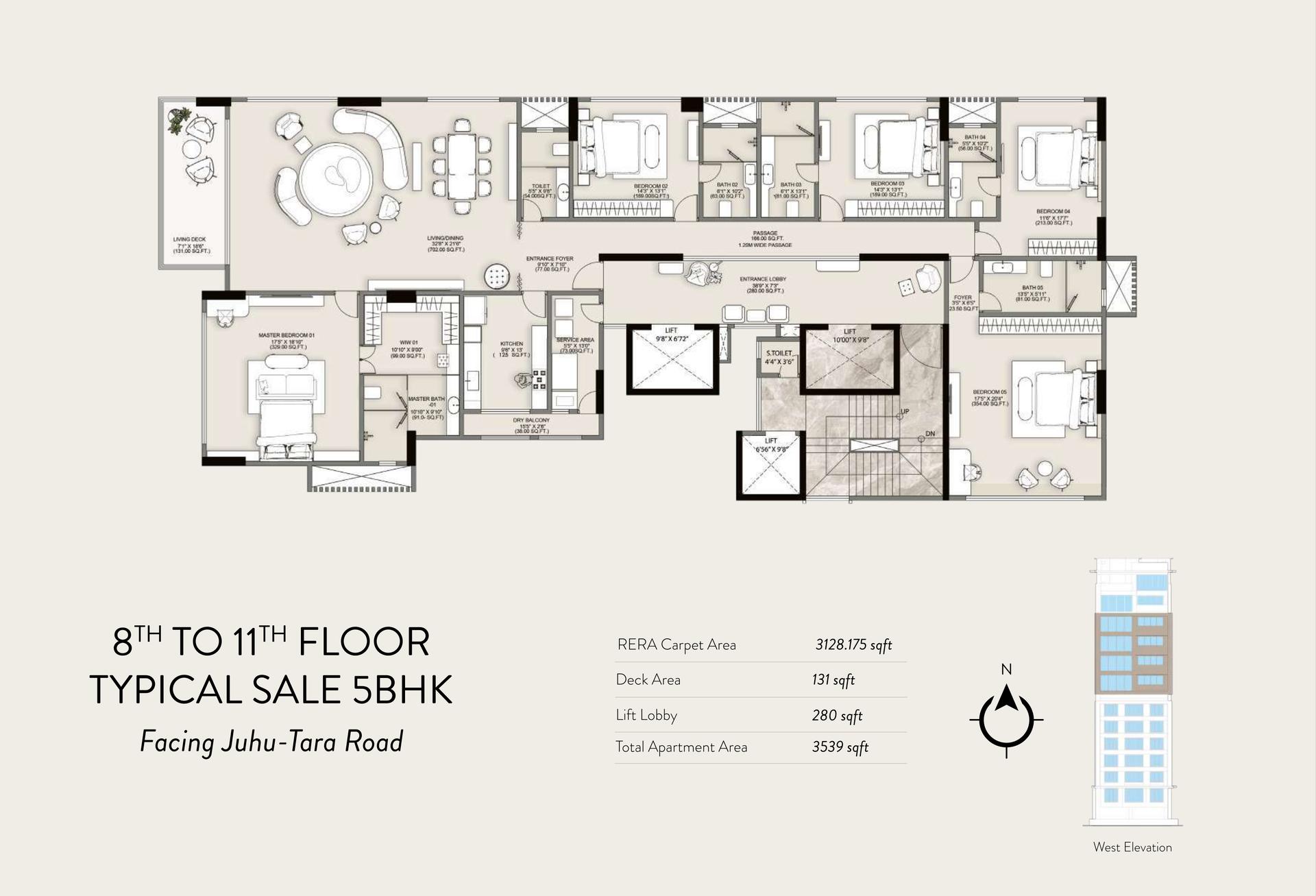 5 BHK Type2 floor plan
