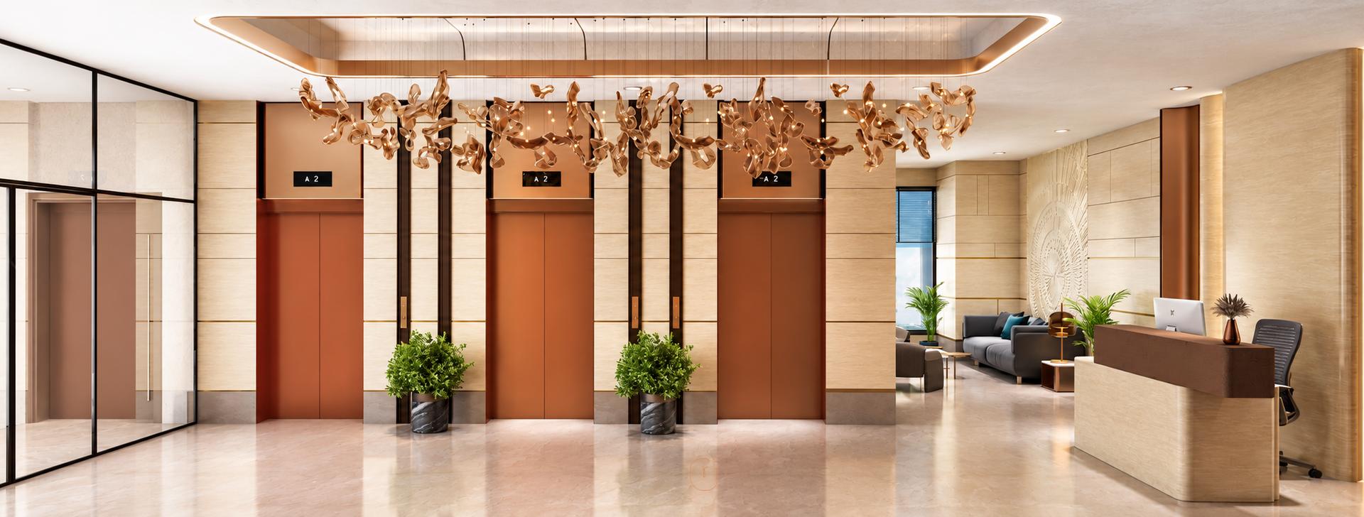 High-speed elevators at Avhad Homestead, Mahim West