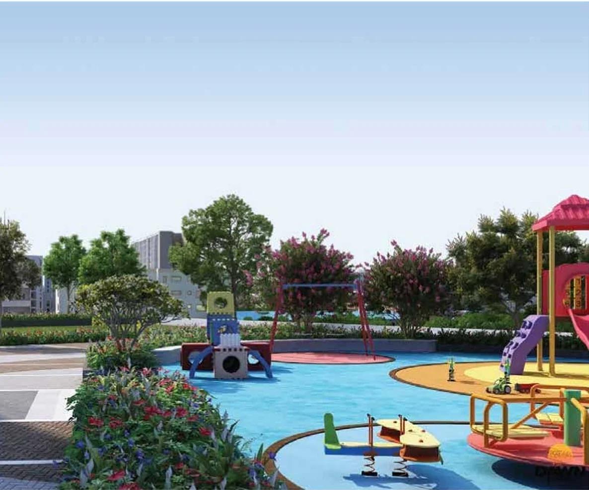 Children's play area at Bhoomi Pratishtha, Borivali West