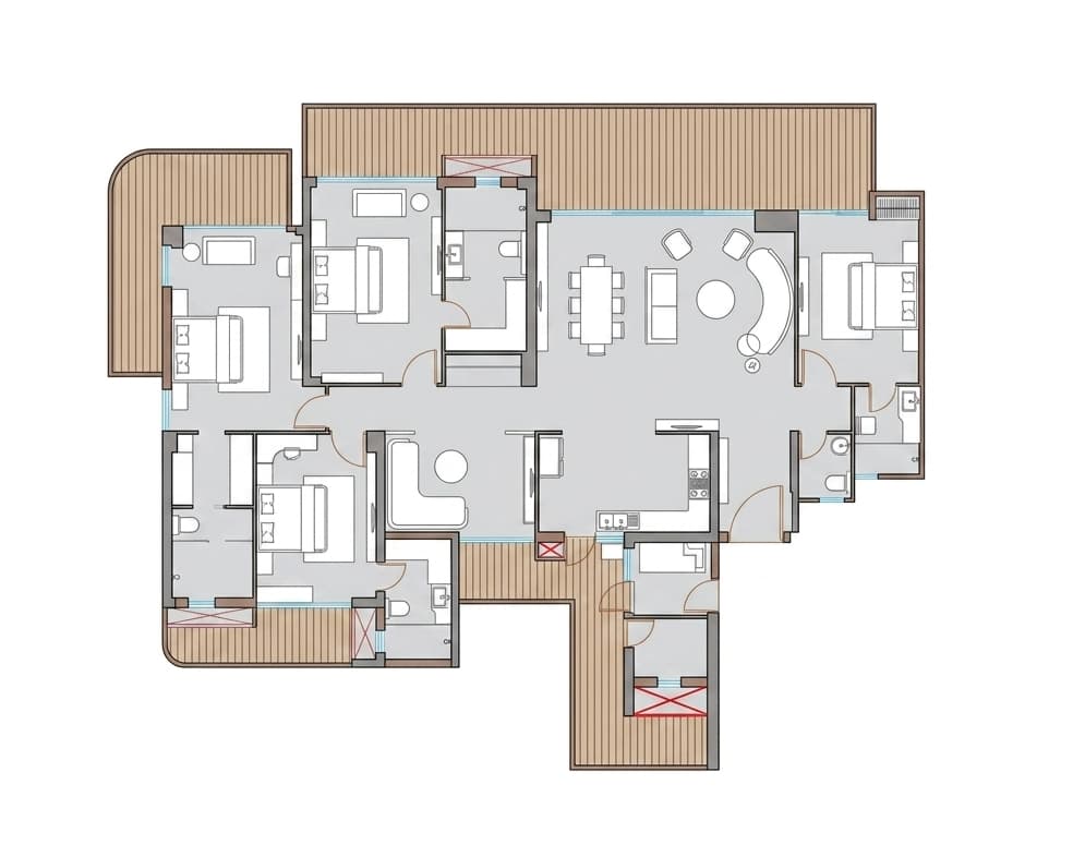 4BHK floor plan