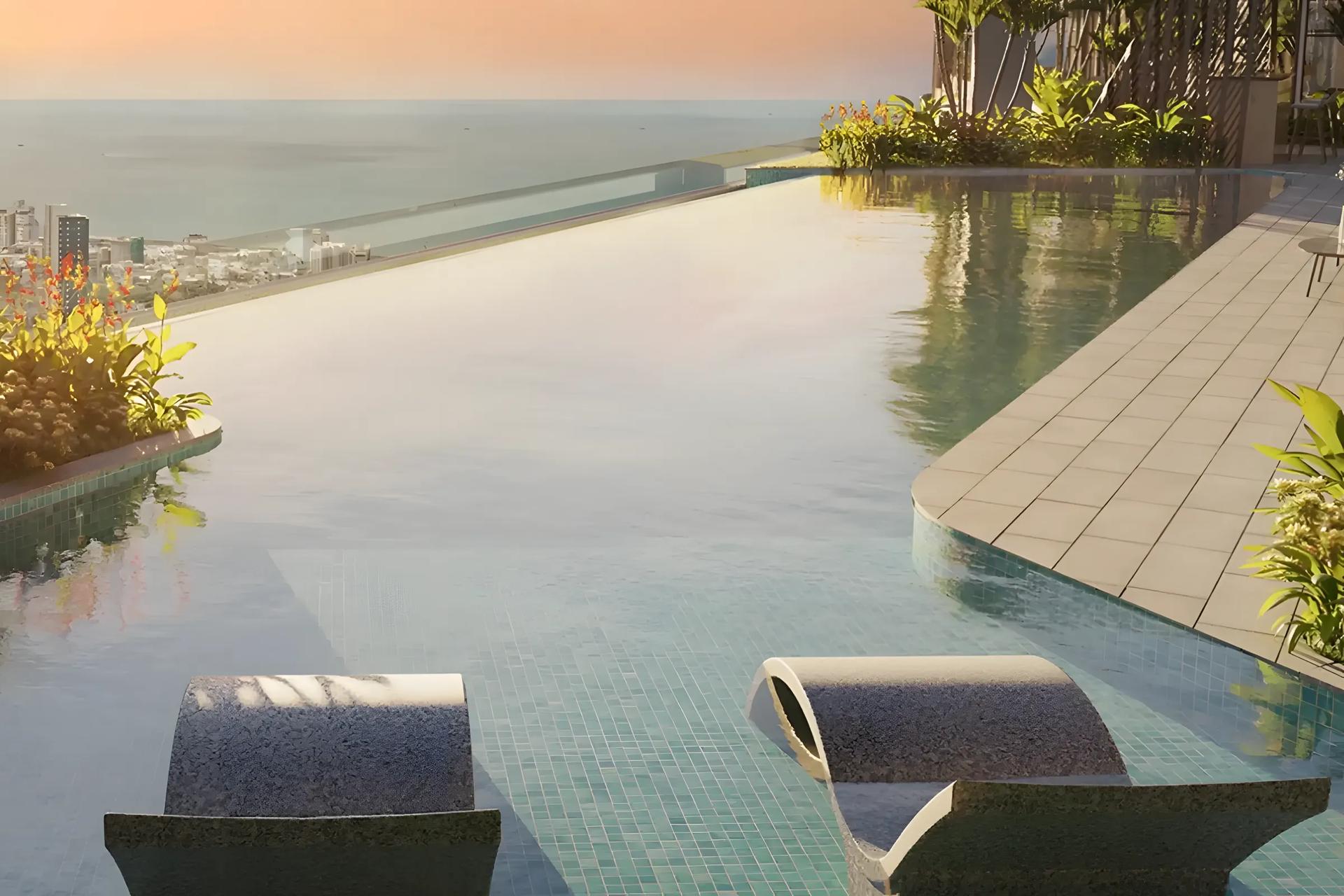 Swimming pool at Prestige Nautilus, Worli