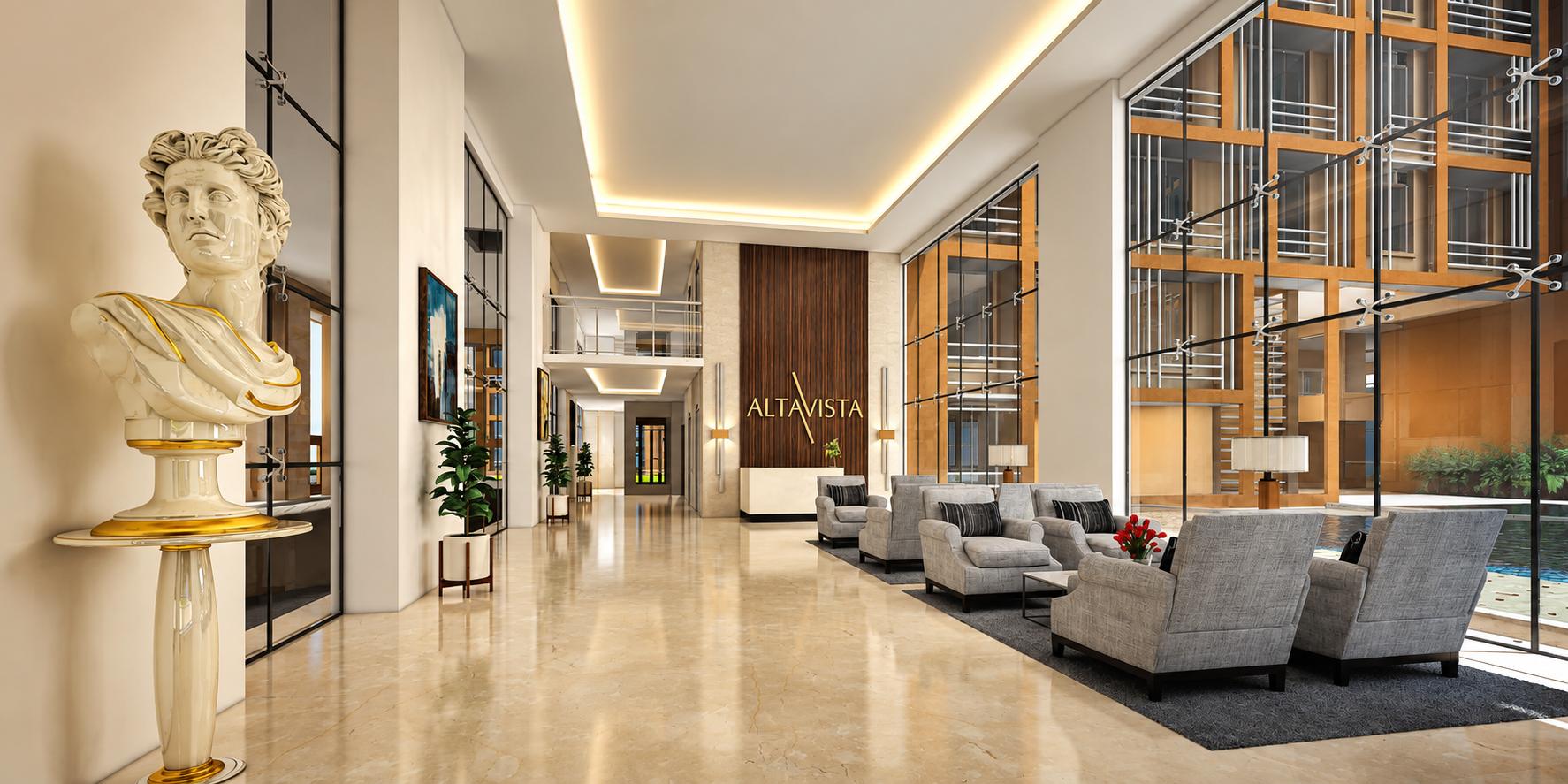 Grand entrance lobby at Spenta Altavista, Chembur