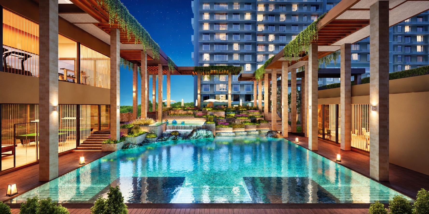 Swimming pool at Spenta Altavista, Chembur