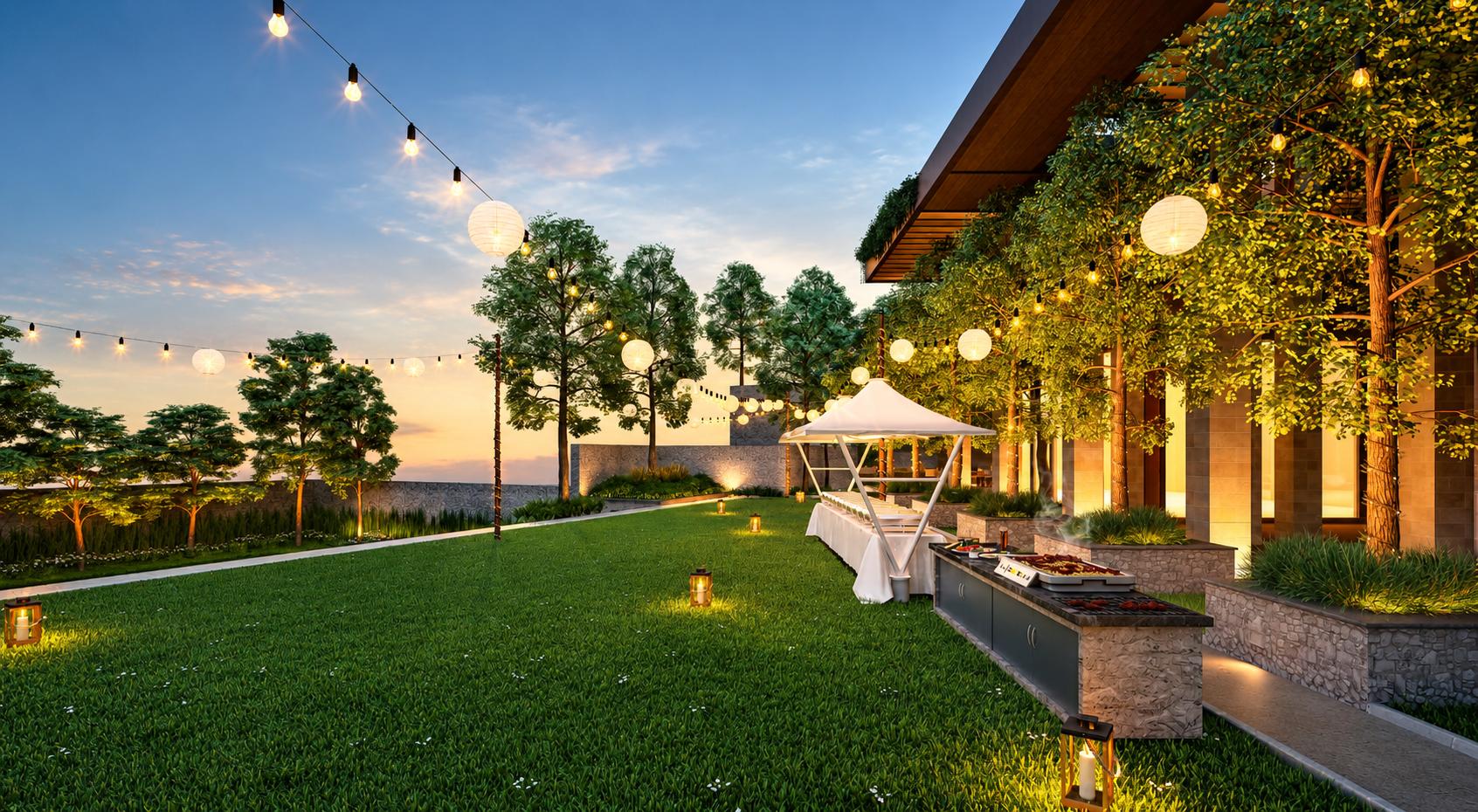 Rooftop terrace at Spenta Altavista, Chembur