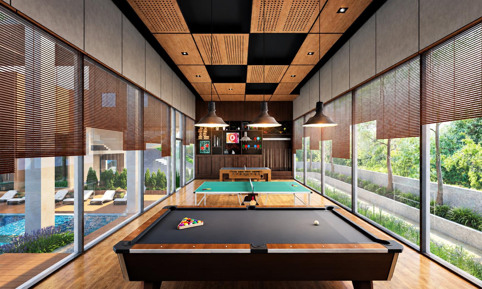 Indoor games at Spenta Altavista, Chembur