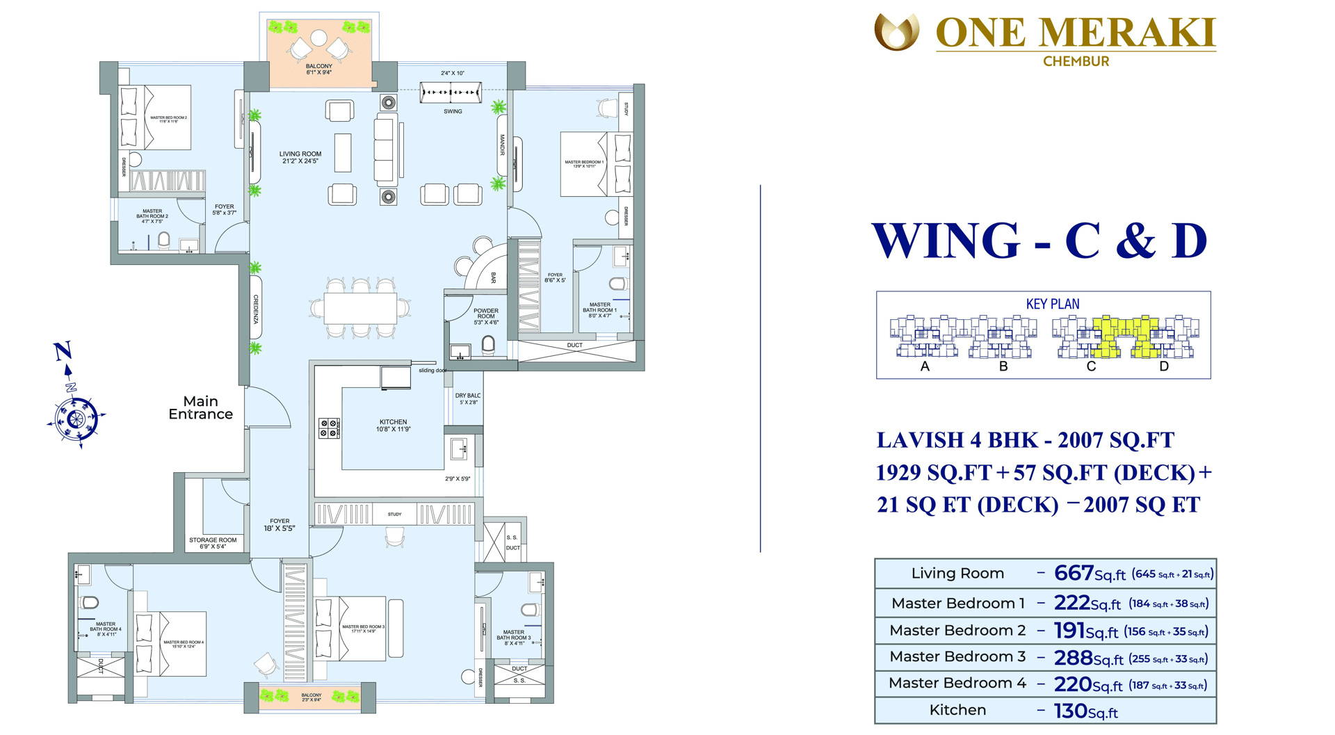 4BHK Lavish floor plan