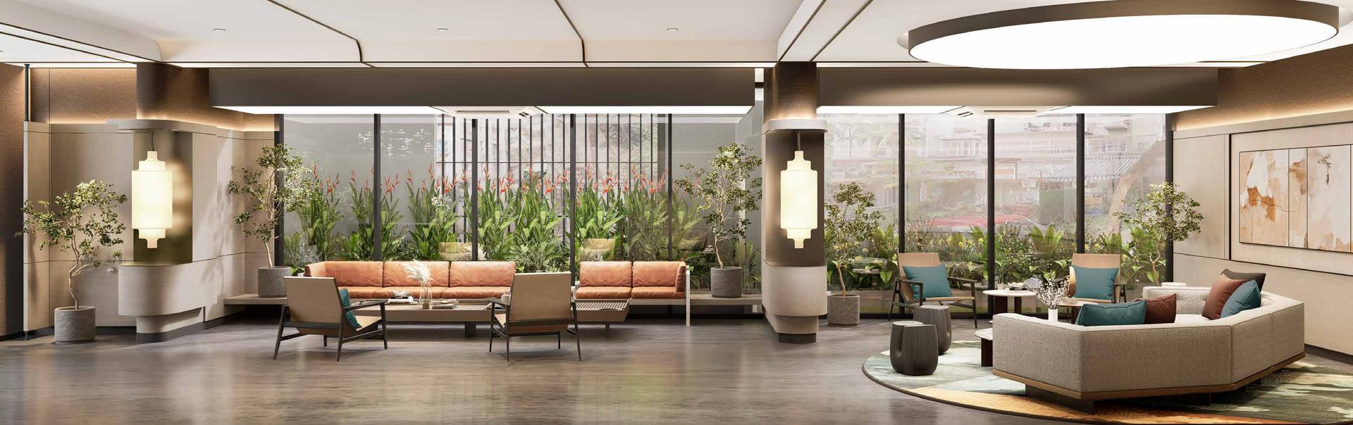 Grand entrance lobby at Chandak Sarvam, Andheri East