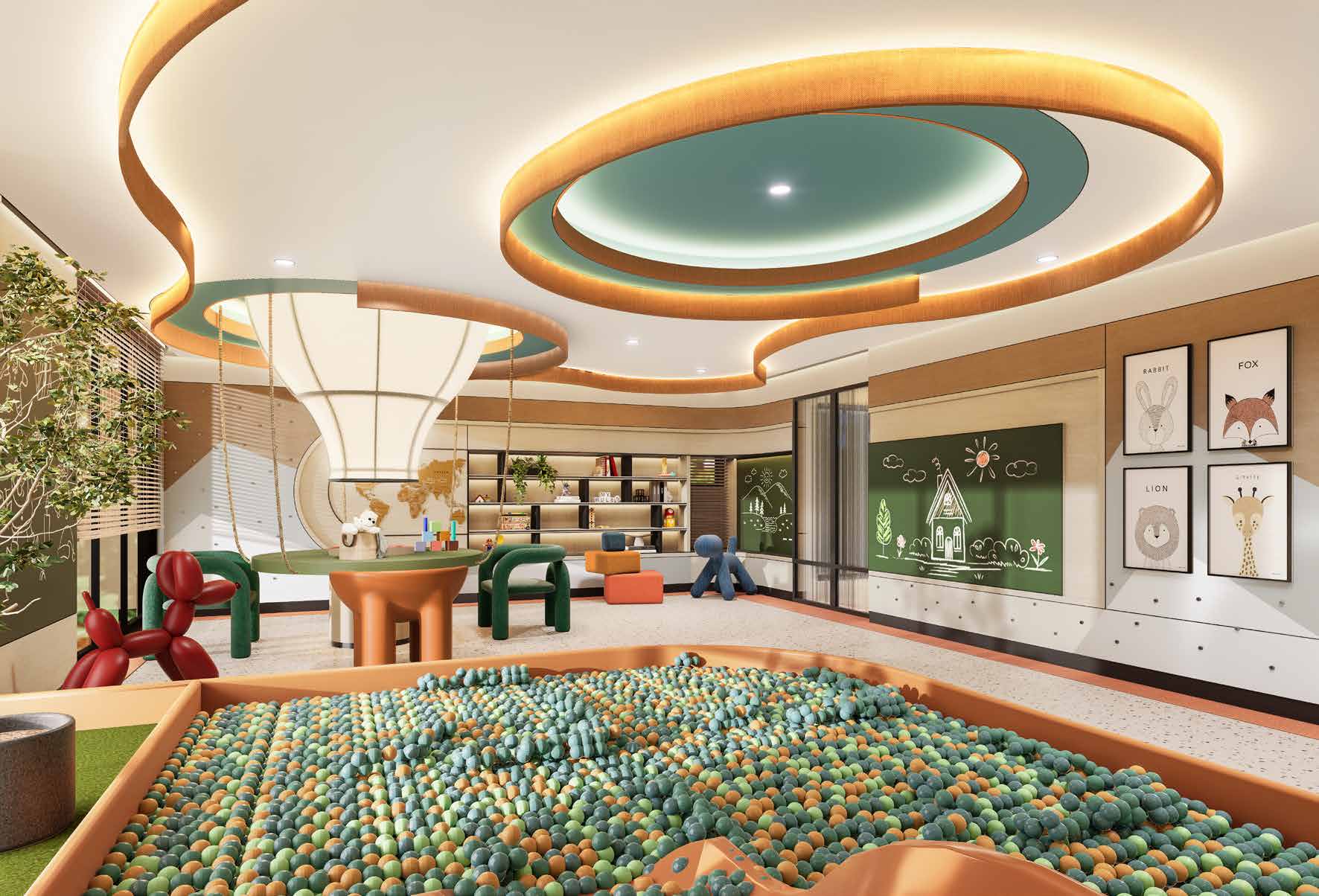 Children's play area at Chandak Sarvam, Andheri East