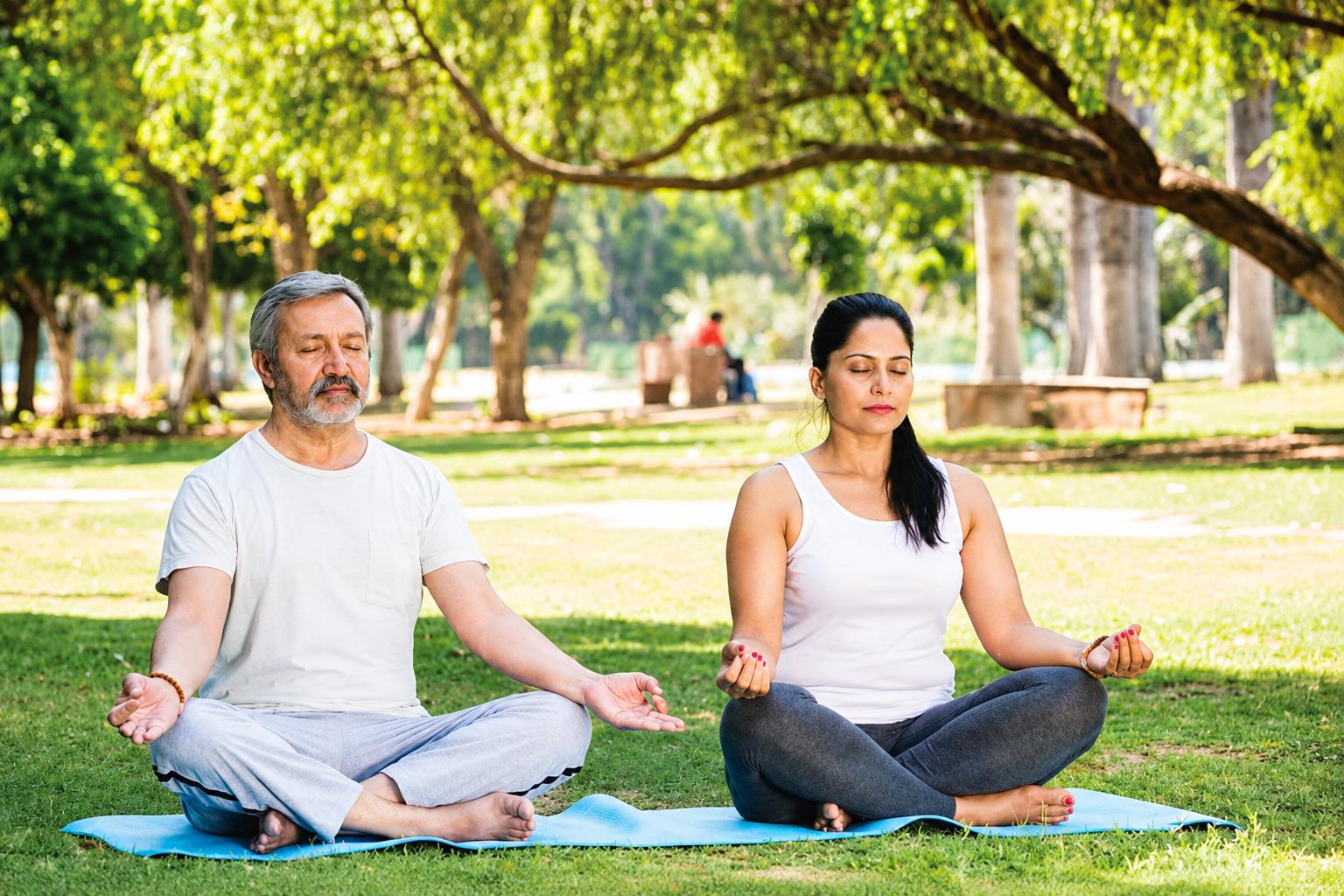 Yoga / meditation at Rajshree Aranya, Ghatkopar East