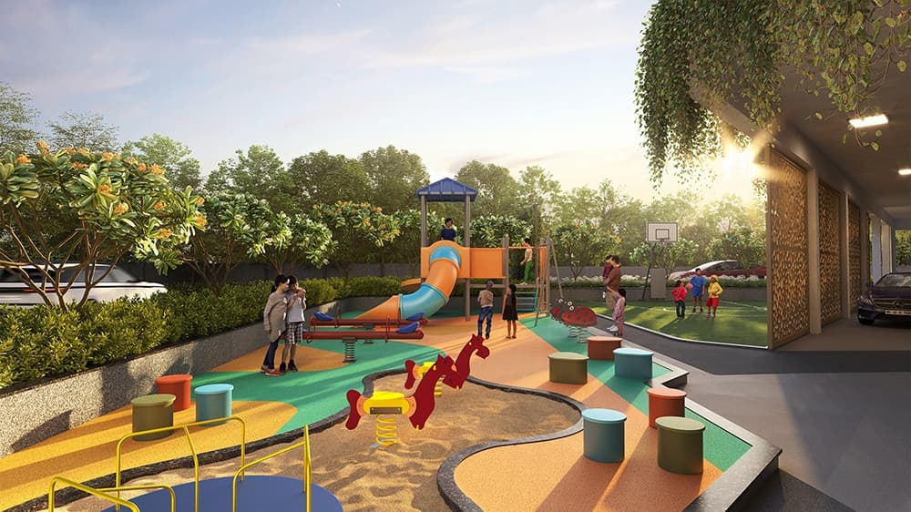 Children's play area at Amal Vivan, Goregaon West