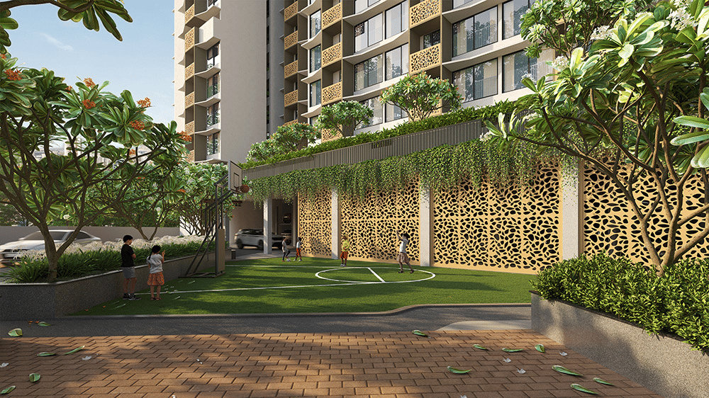 Basketball court at Amal Vivan, Goregaon West