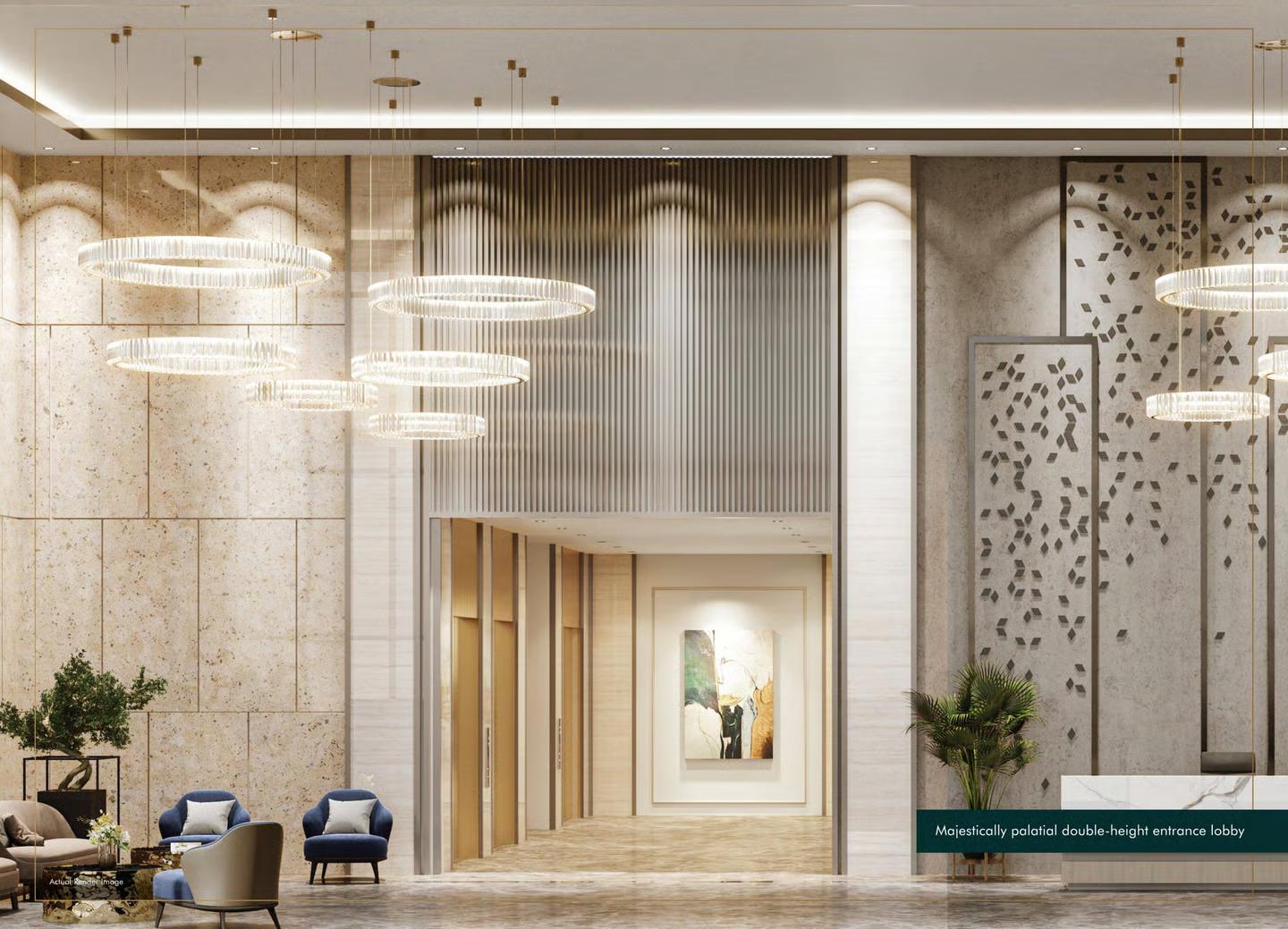 Grand entrance lobby at Paradigm Anantaara, Borivali West