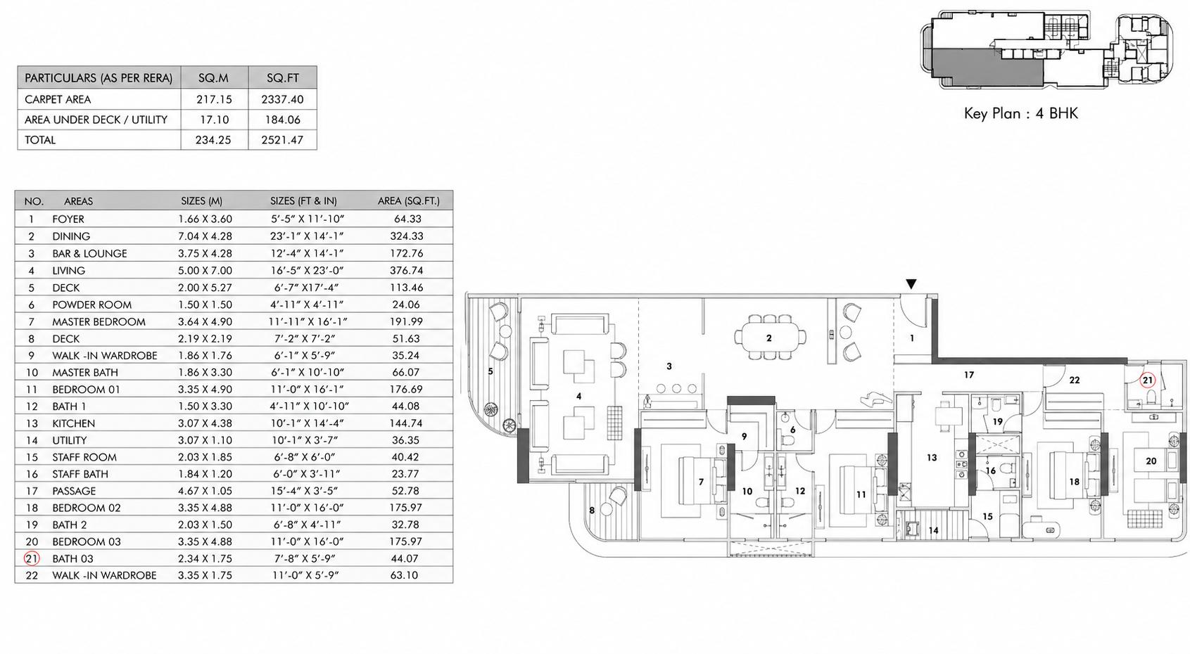 4BHK Type2 floor plan