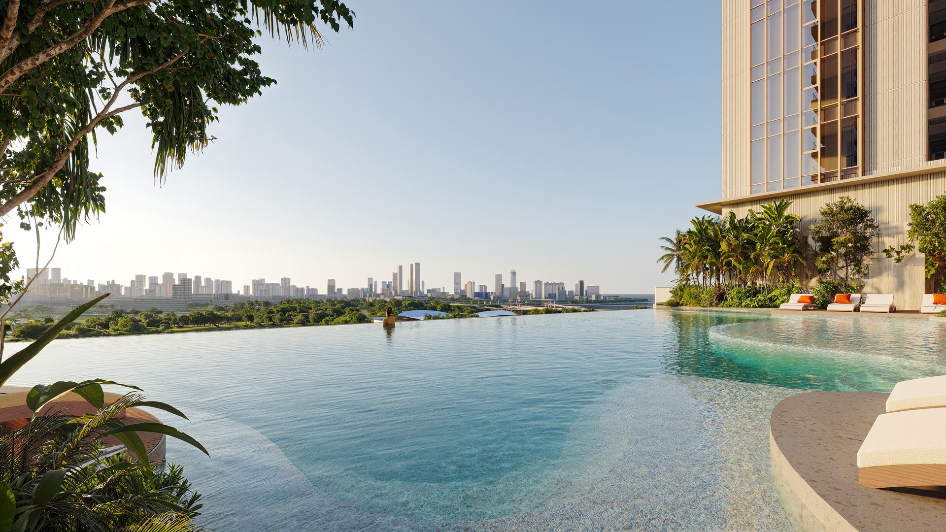 Swimming pool at Godrej Trilogy, Worli