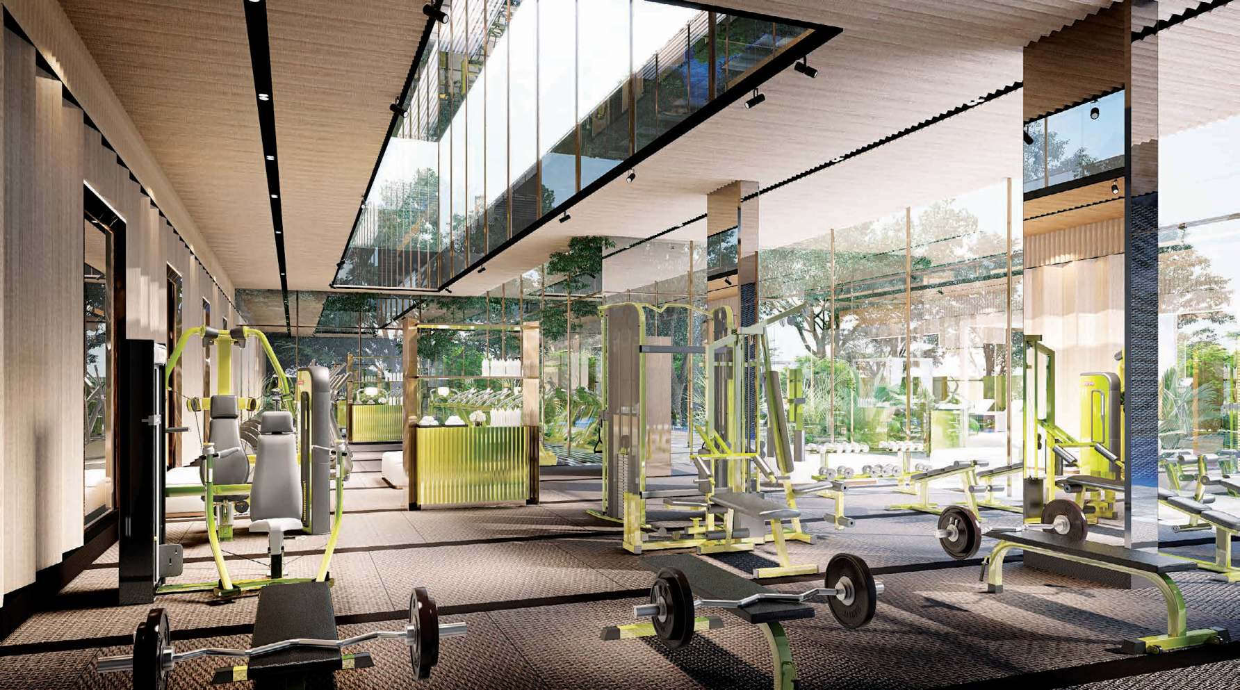 Gym at Rustomjee Crown, Prabhadevi
