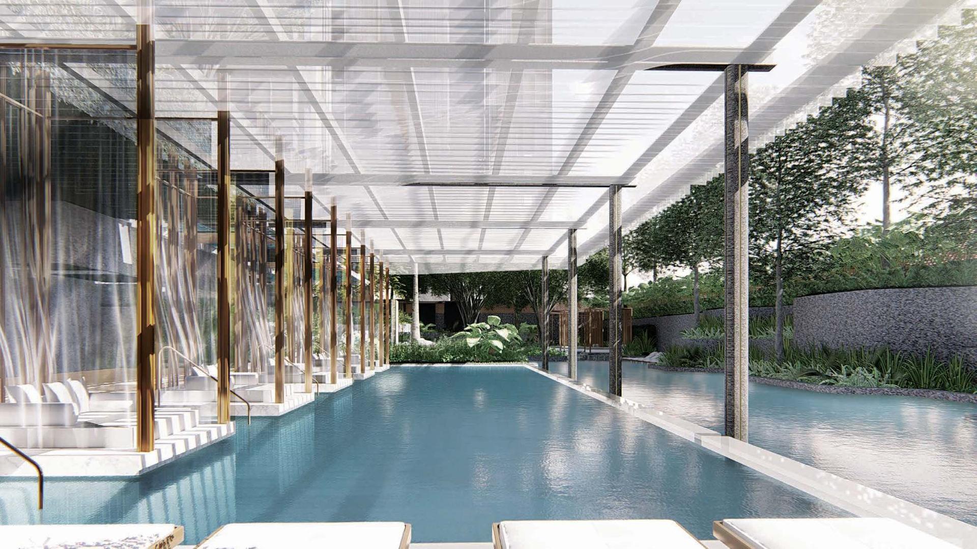 Swimming pool at Rustomjee Crown, Prabhadevi