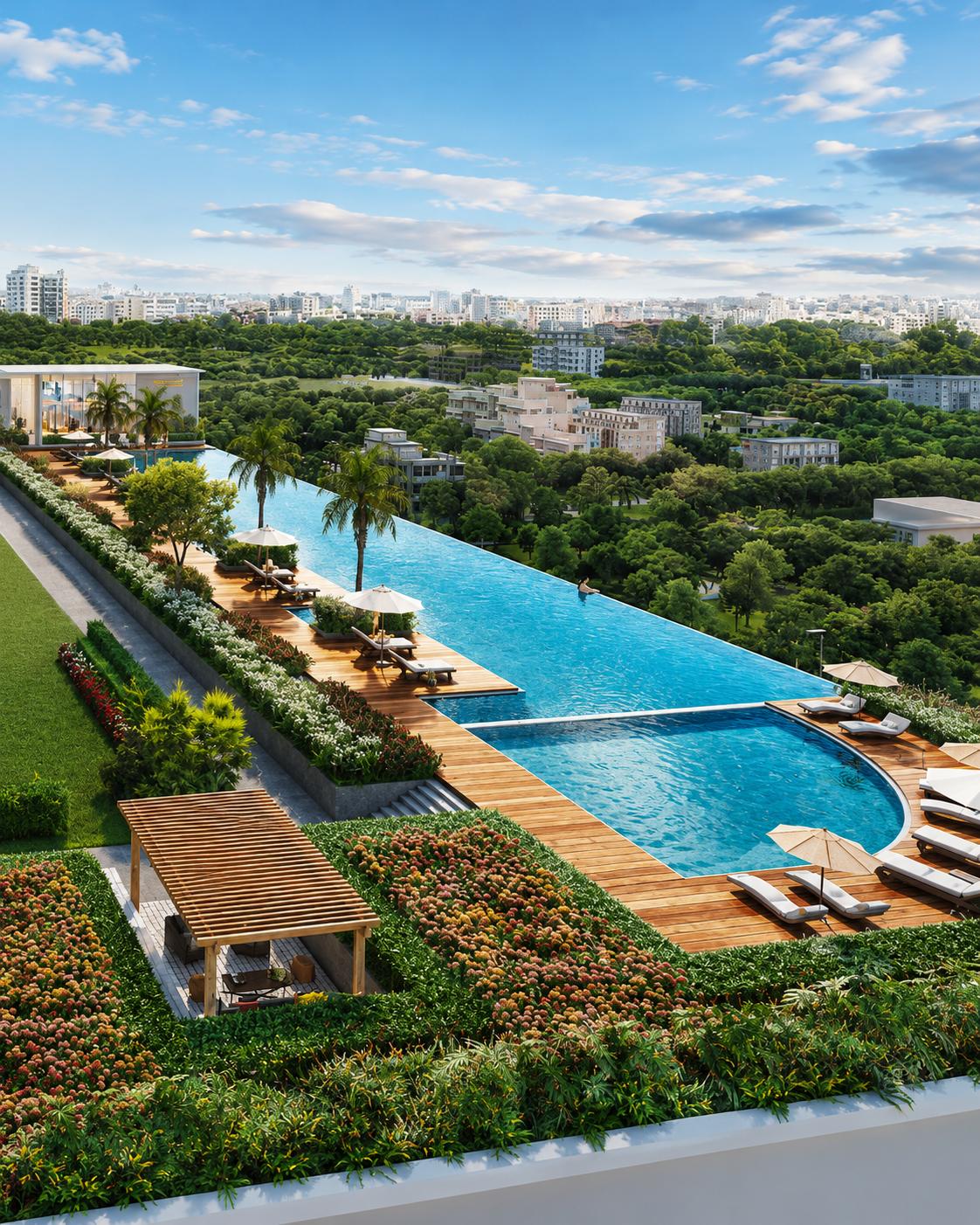 Swimming pool at Sunteck SkyPark, Mira Road East