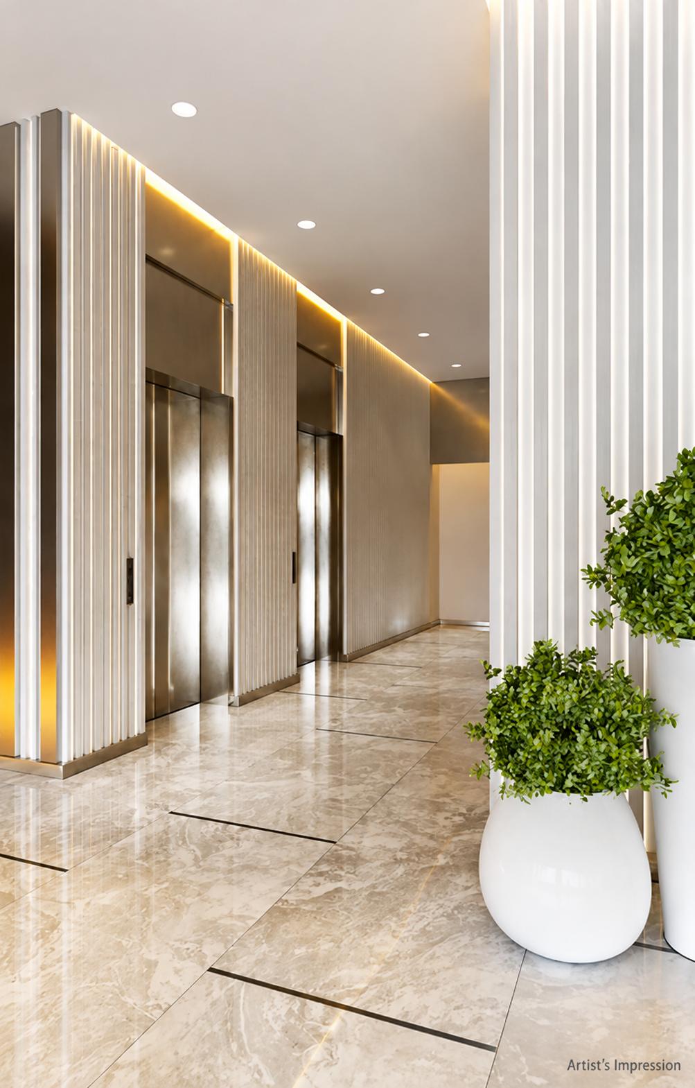 High-speed elevators at Shanti Tower, Prabhadevi