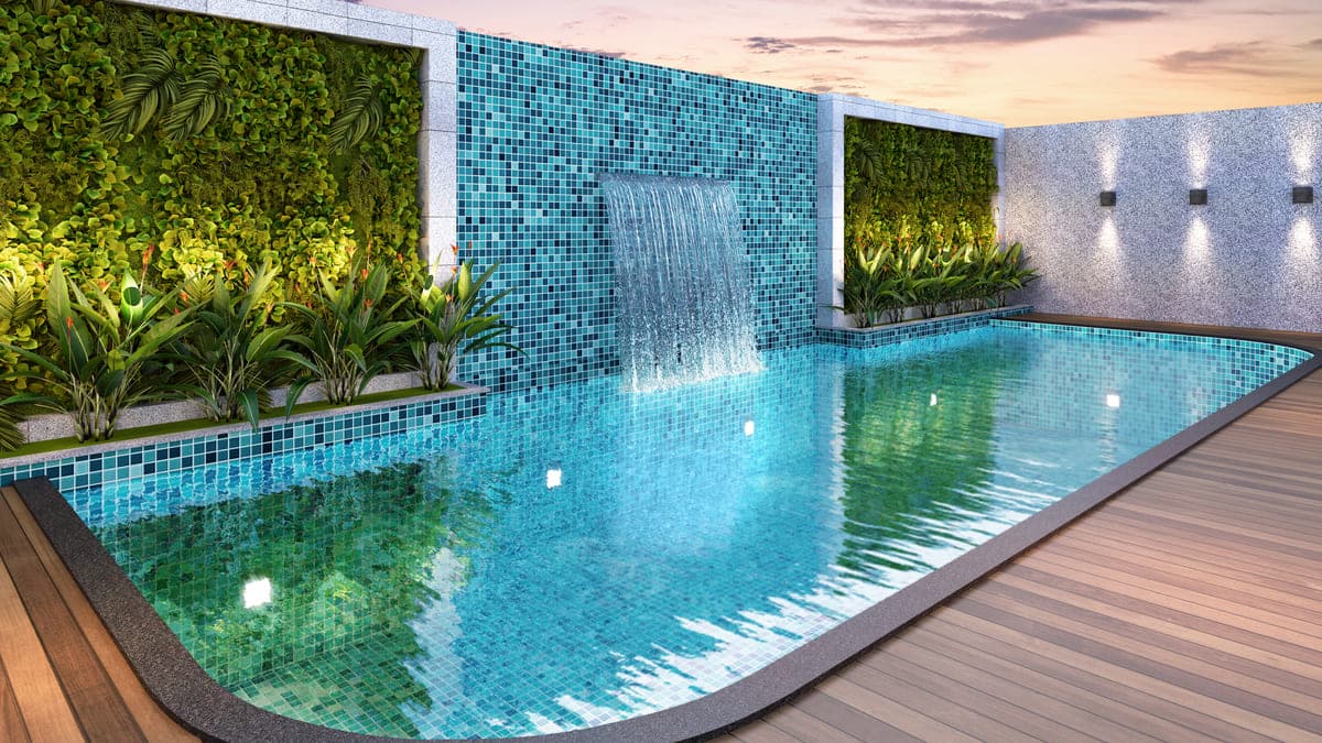 Swimming pool at Romell Ariana, Borivali West