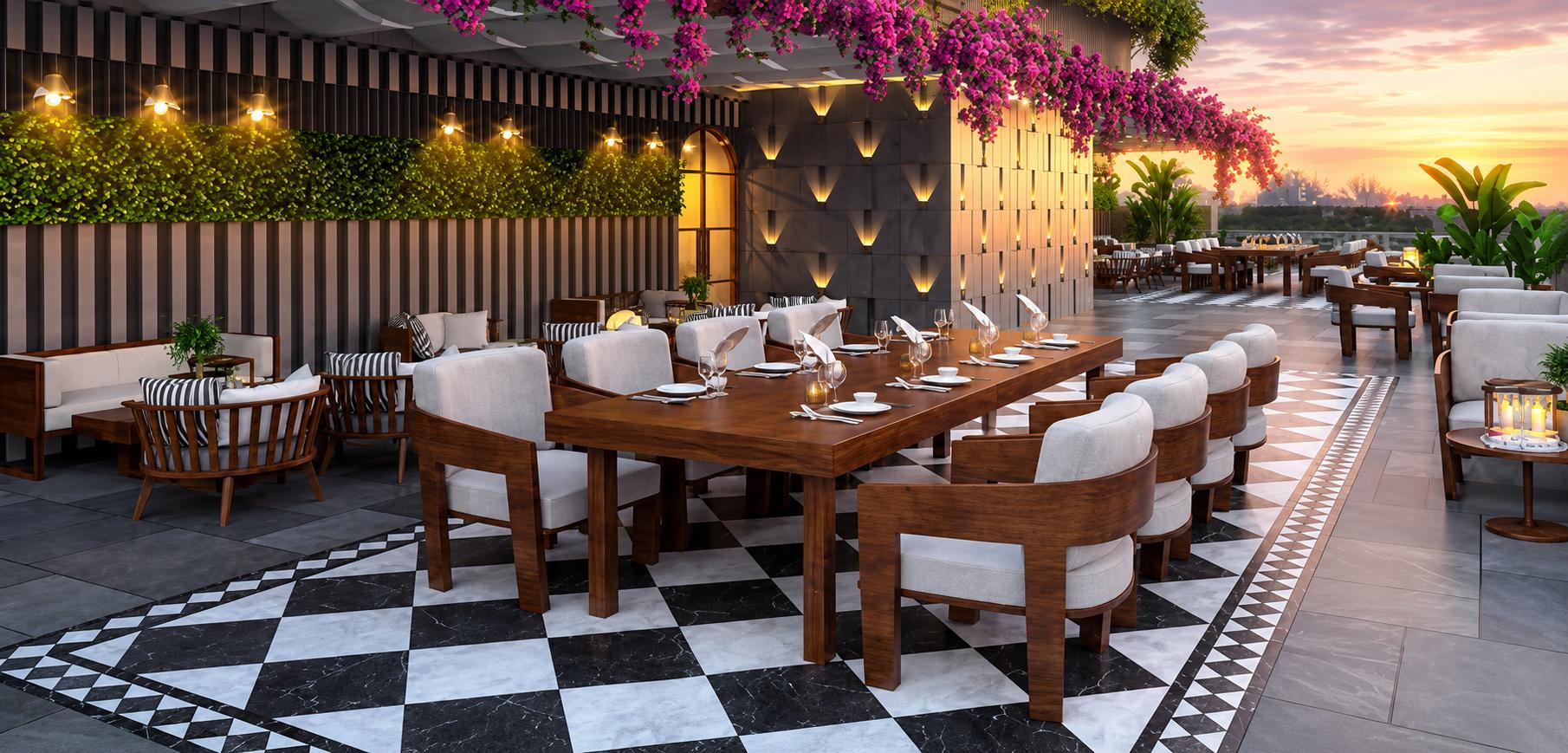 Rooftop terrace at Lodha Bellagio, Powai