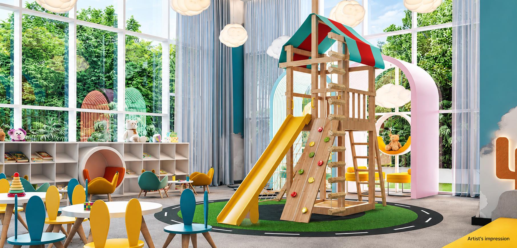 Children's play area at Lodha Bellagio, Powai