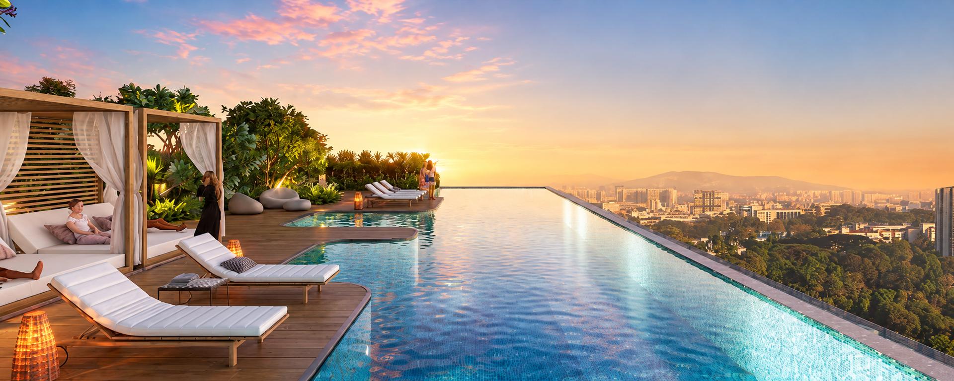 Swimming pool at Lodha Acenza, Andheri East