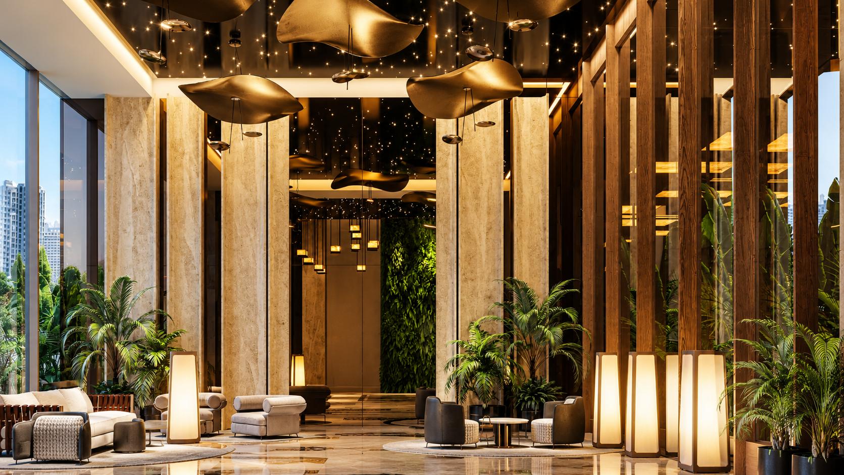 Grand entrance lobby at Sugee Empire Tower, Grant Road