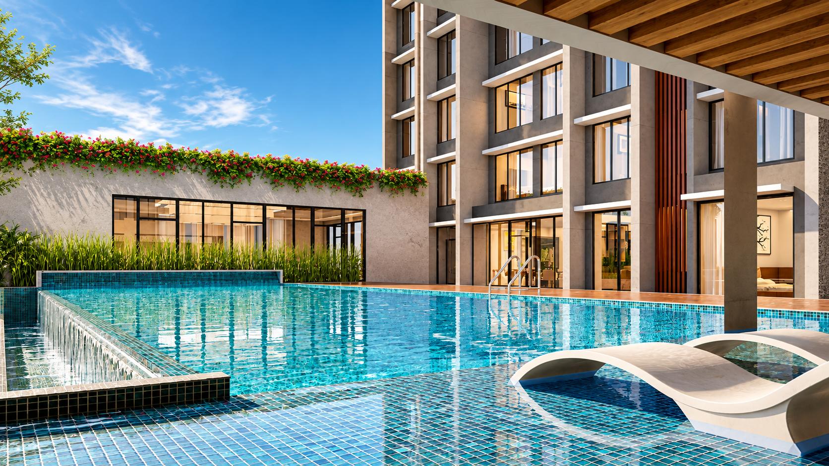 Swimming pool at Sugee Empire Tower, Grant Road