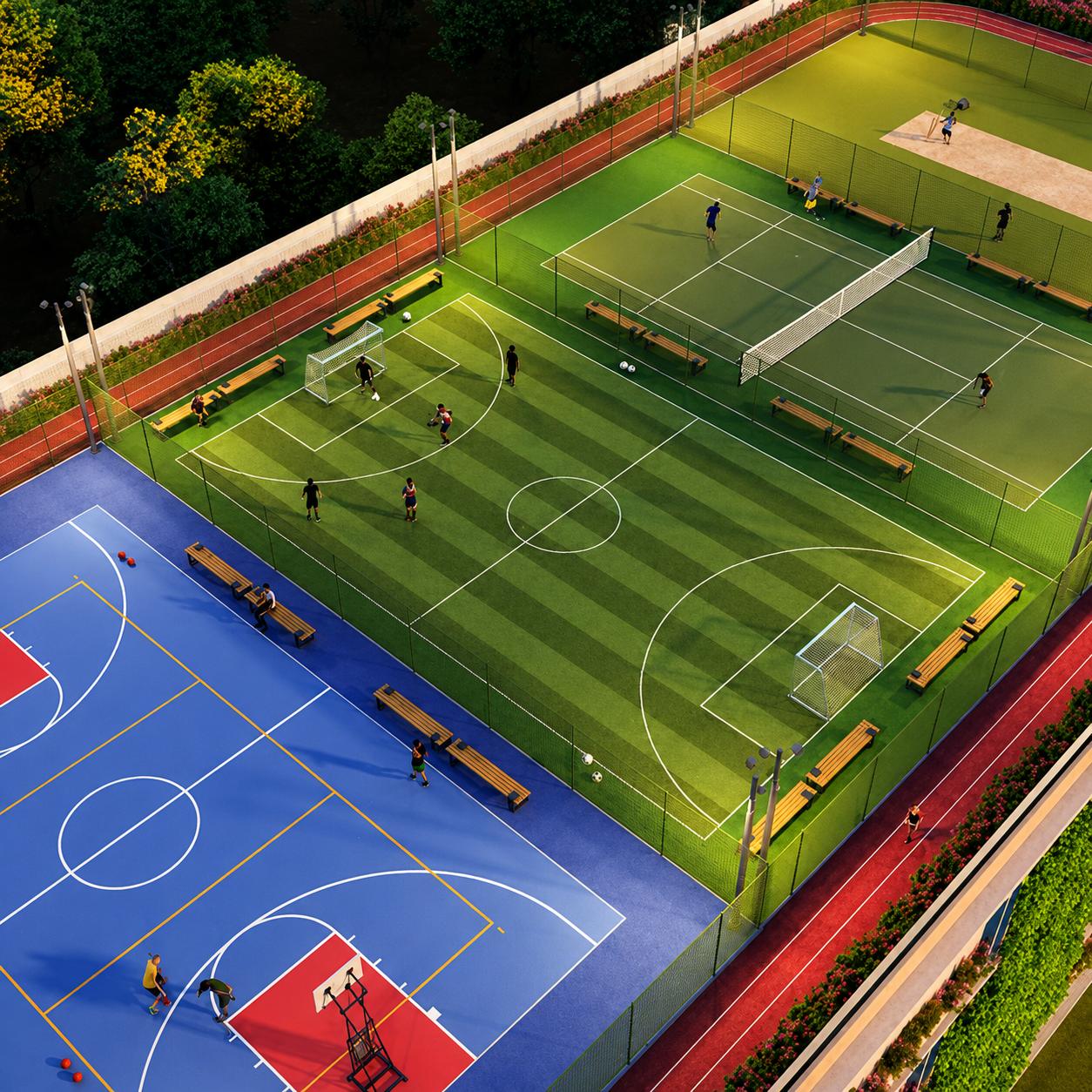 Outdoor sports at Lodha Bellevue, Mahalakshmi