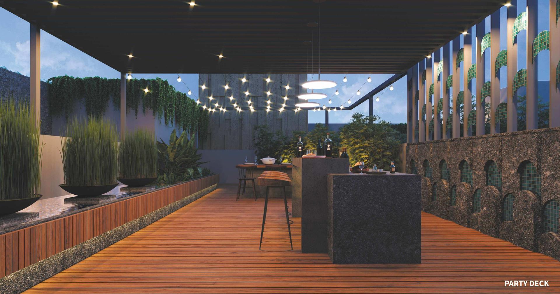 Rooftop terrace at Bhairav Ocean Breeze, Kandivali West