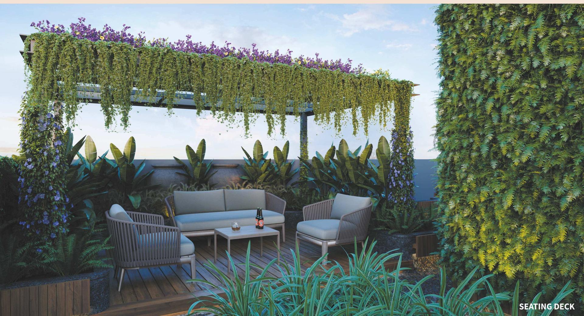 Rooftop terrace at Bhairav Ocean Breeze, Kandivali West