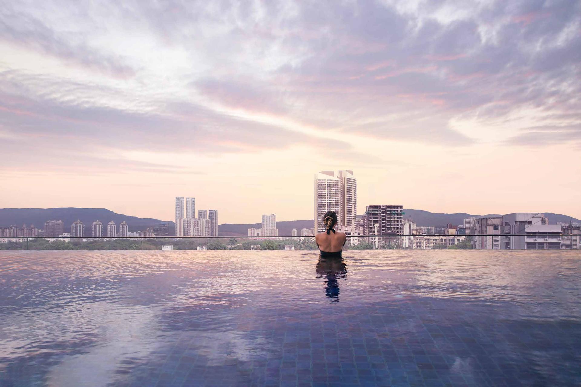 Swimming pool at Shreeji Skyrise, Kandivali West