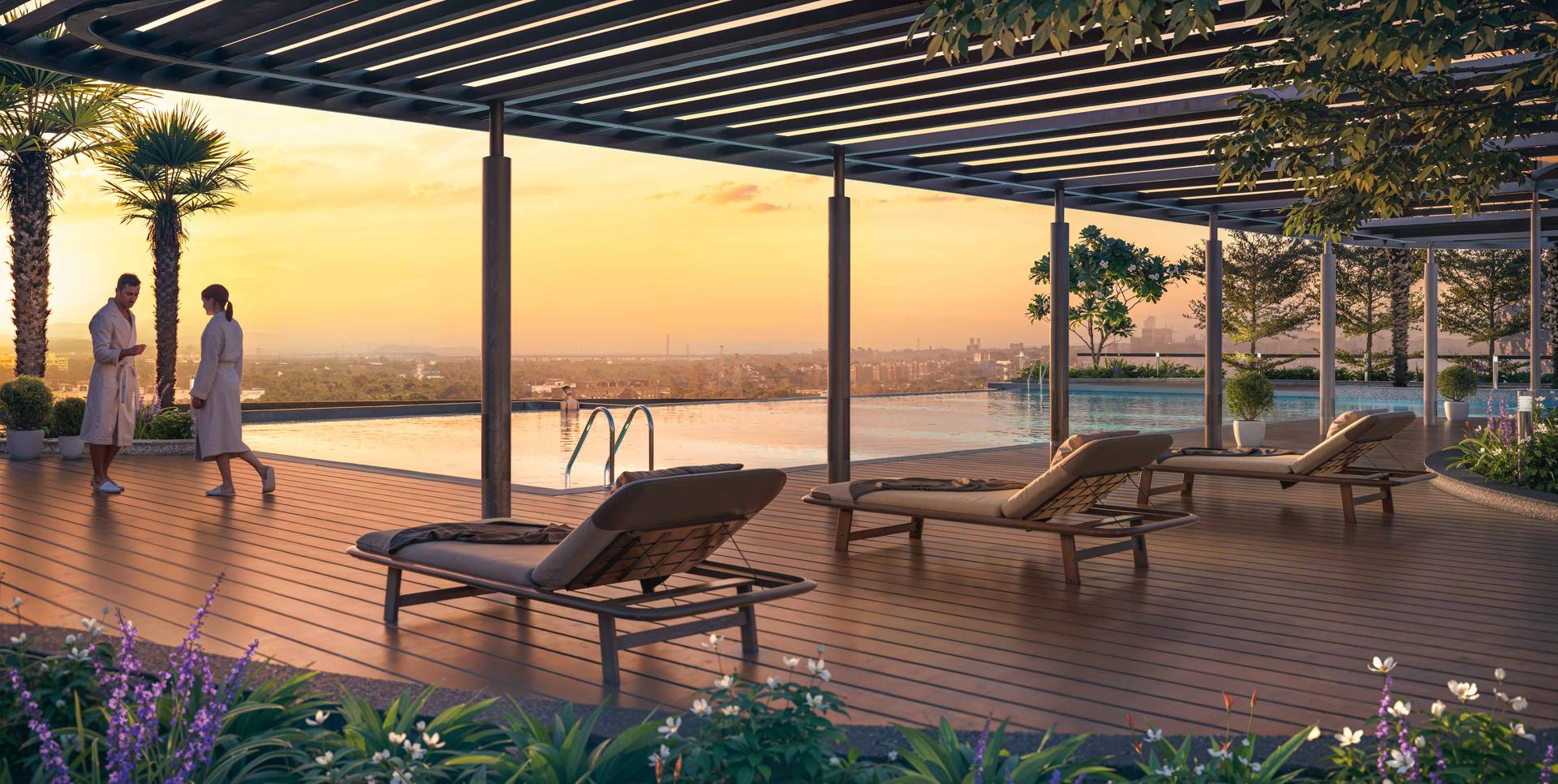 Swimming pool at Godrej Horizon, Wadala