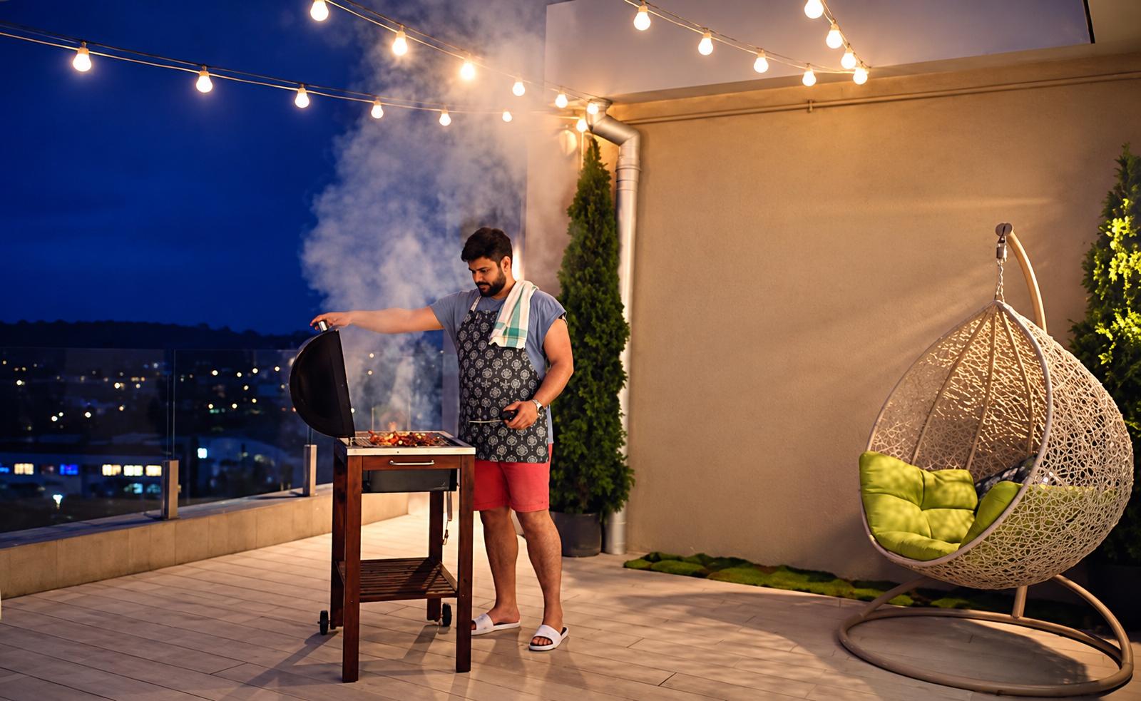 BBQ area at Promesa Midtown, Chembur
