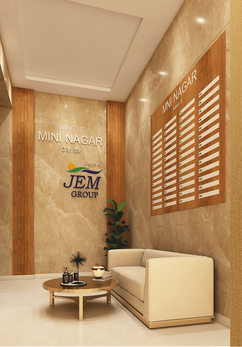 Grand entrance lobby at JEM Mininagar, Dahisar East