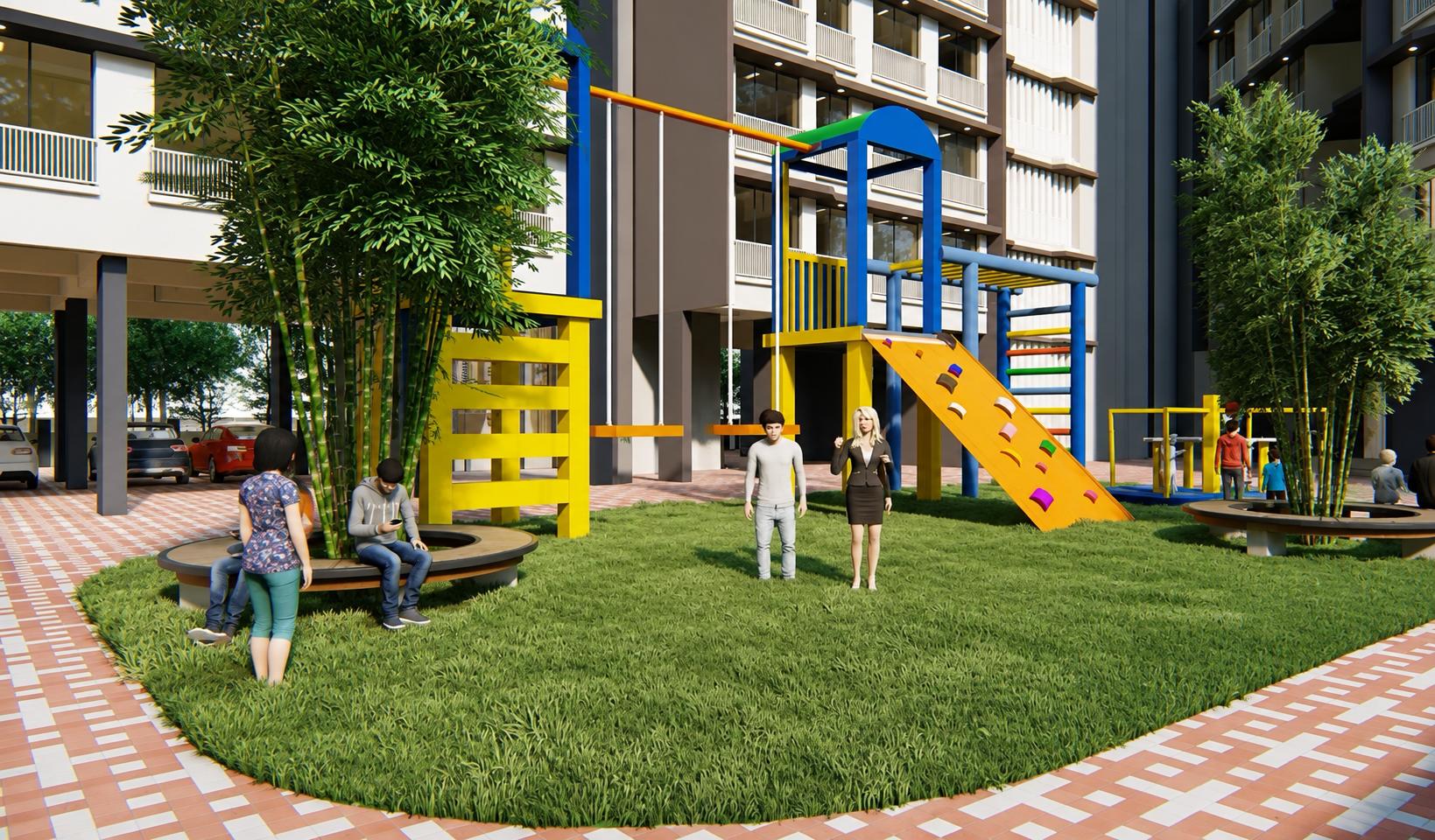 Children's play area at JEM Mininagar, Dahisar East