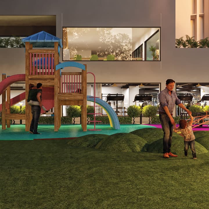 Children's play area at Marathon NeoValley Narmada, Bhandup West