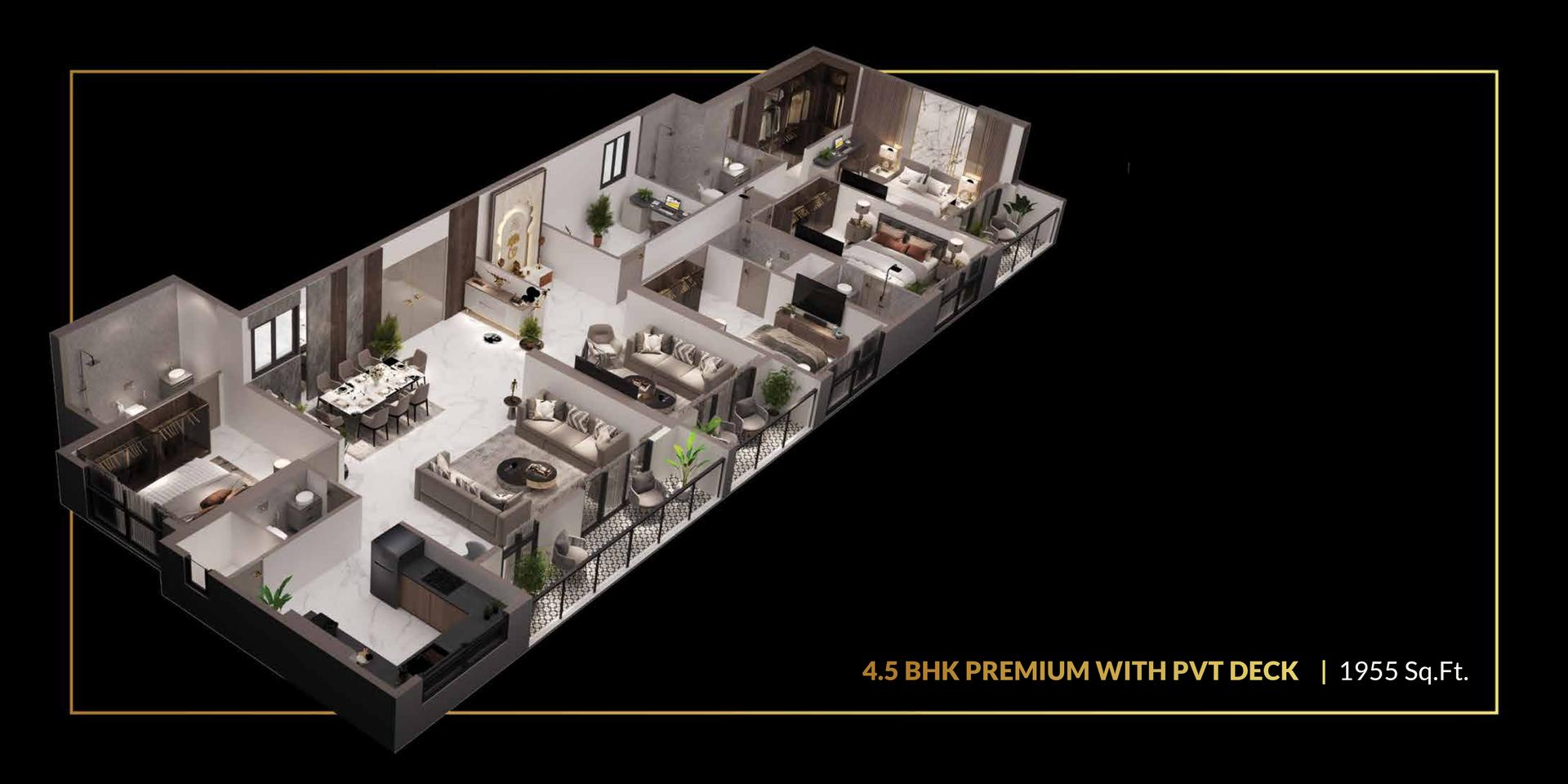 4.5 BHK floor plan