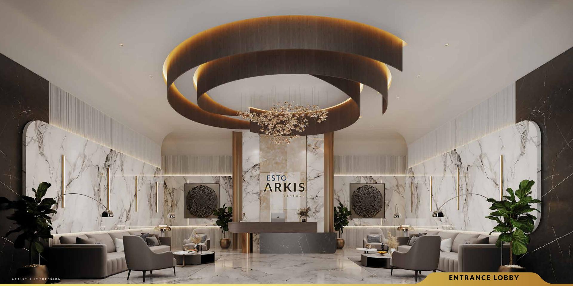 Grand entrance lobby at Esto Arkis, Andheri West