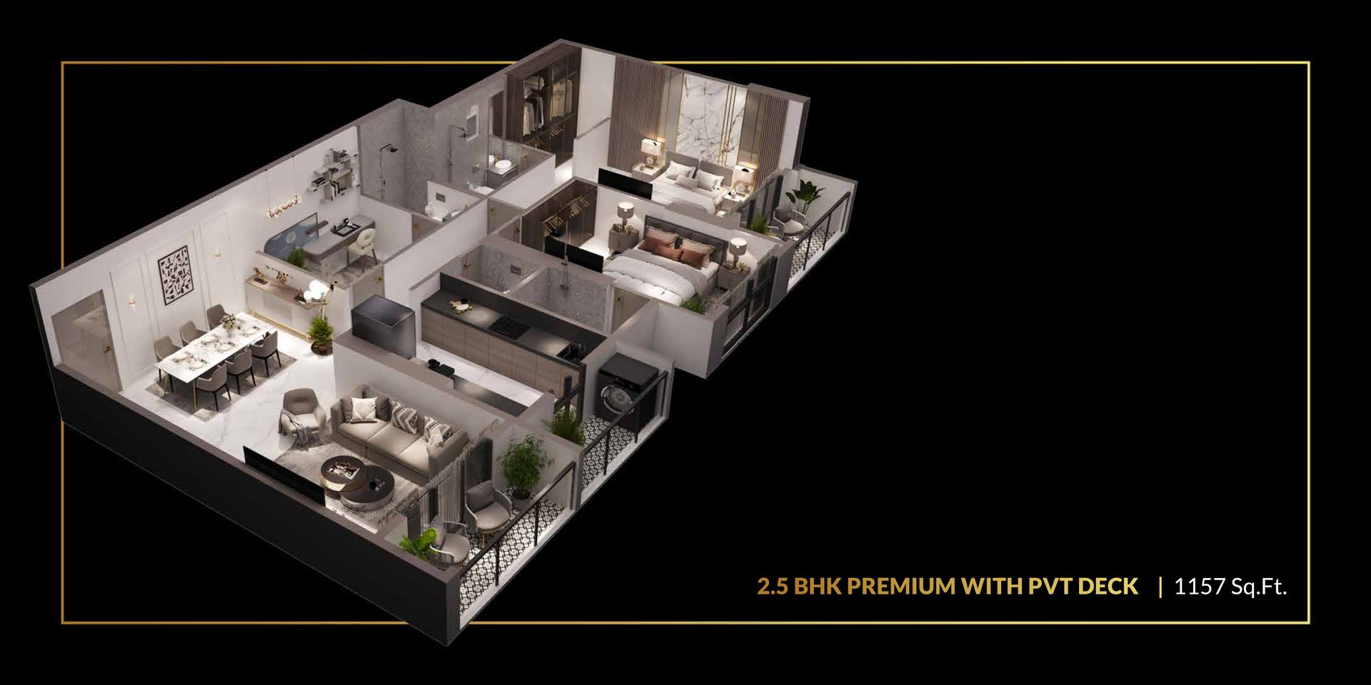 2.5 BHK floor plan
