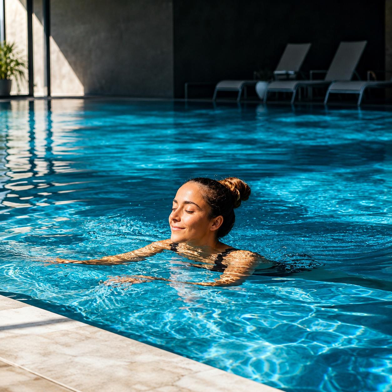 Swimming pool at Vihang Luxuria, Mira Road East