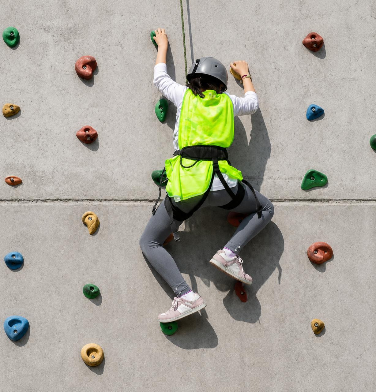 Rock climbing wall at Vihang Luxuria, Mira Road East