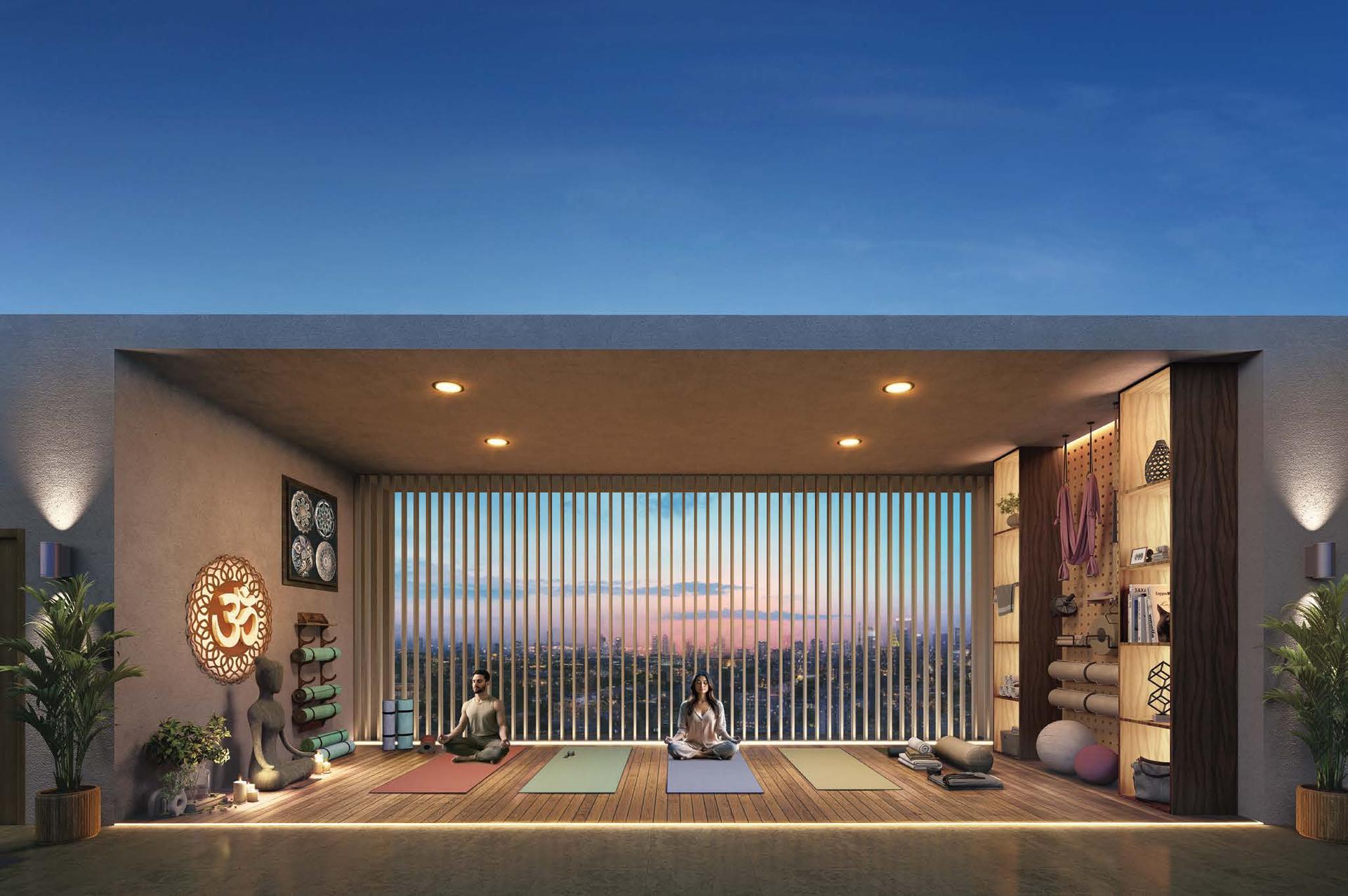 Yoga / meditation at Purva Estrella, Lokhandwala