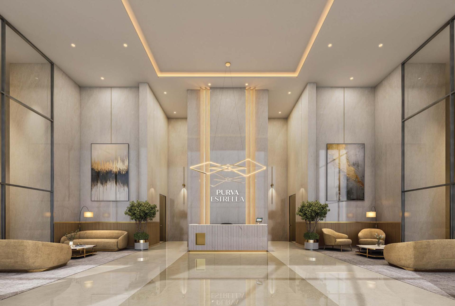 Grand entrance lobby at Purva Estrella, Lokhandwala