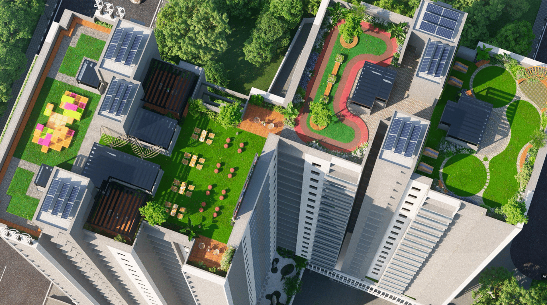Rooftop terrace at Annapurna Aries, Mira Road East