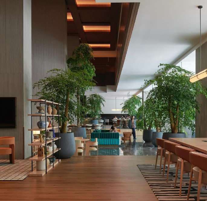 Grand entrance lobby at Inspira One, Bandra West