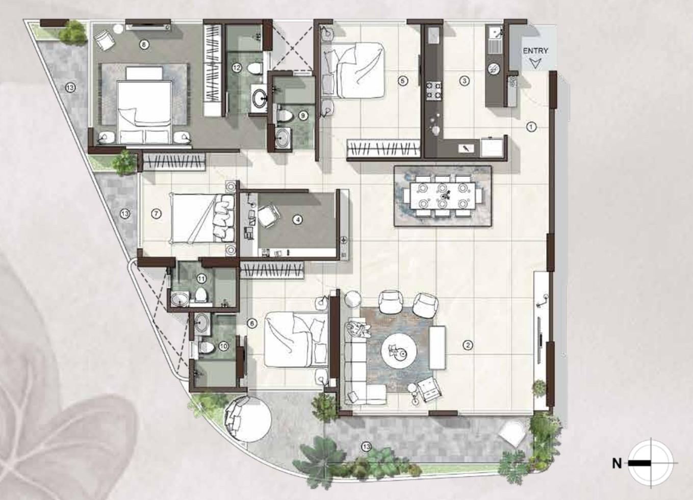 4.5 BHK Type2 floor plan