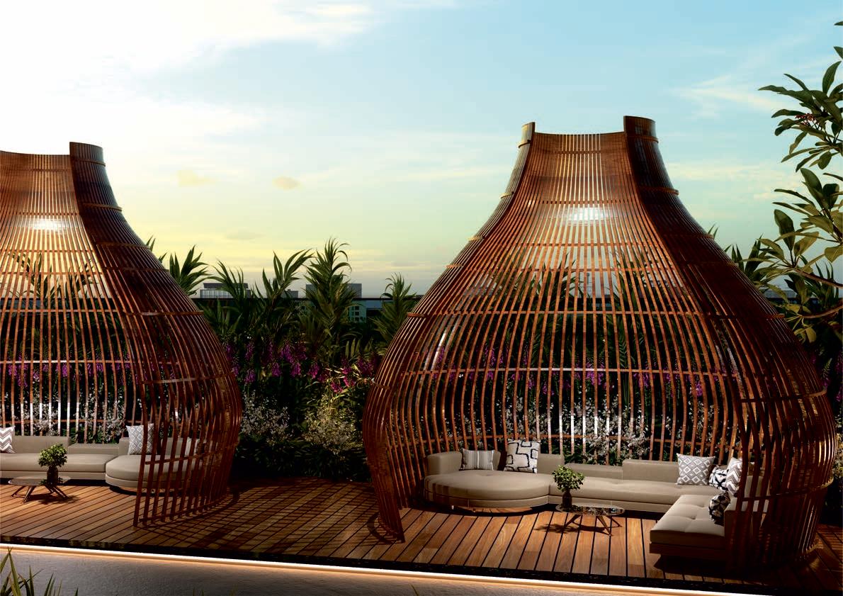 Landscaped gardens at Advent Neel Residency, Bhandup West
